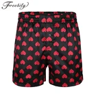 Летняя одежда 2018, мужские классические мягкие боксеры с милым принтом сердец, легкий свободный наряд, шорты для отдыха для плявечерние