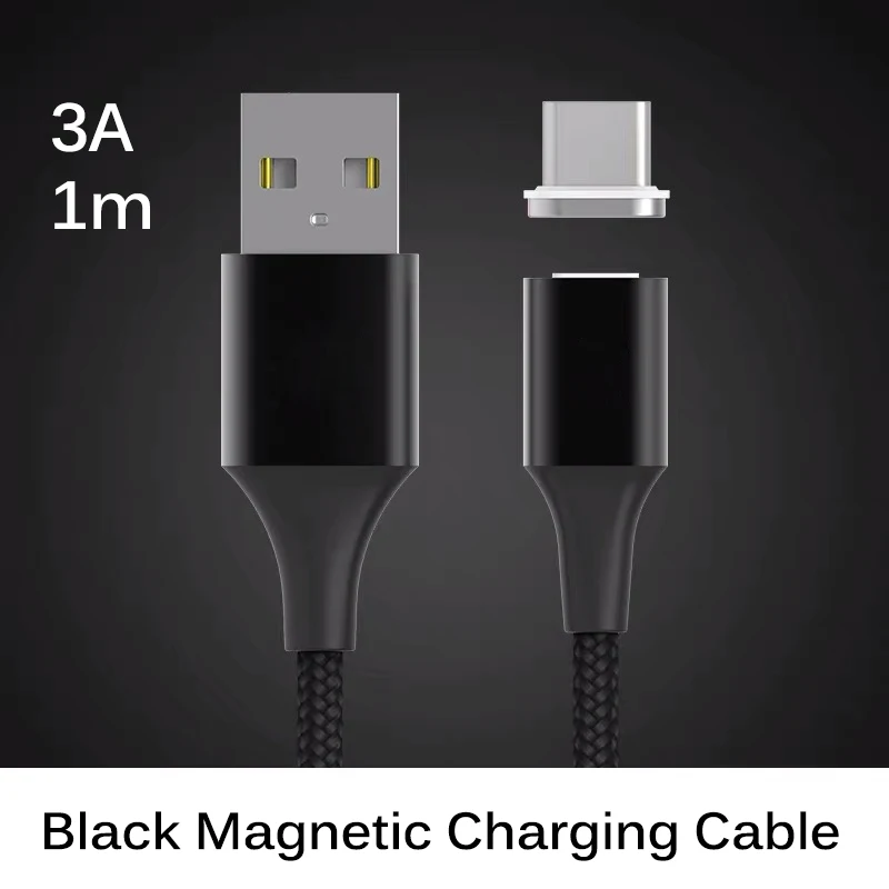 Qi магнитный беспроводной зарядный приемник USB кабель для iPhone Samsung Huawei двухрежимный беспроводной и QC3.0 проводной модуль быстрой зарядки - Тип штекера: Black 3A 1m Cable