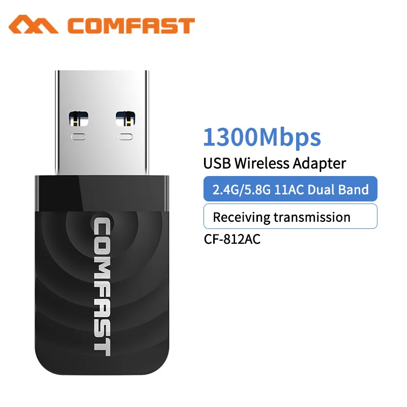 1300Mbps USB3.0 Wifi Network Card 802.11 AC Dual Band Wi fi Adapter 2.4G/5.8G Wireless Windows XP/Vista/7/8/10 Mac | Компьютеры и офис