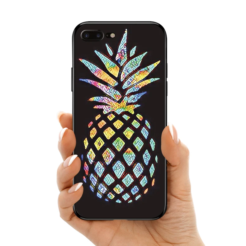 Забавный Мягкий силиконовый чехол из ТПУ с фруктами для iphone6 6S 7 8 Plus 5 5S SE ананас