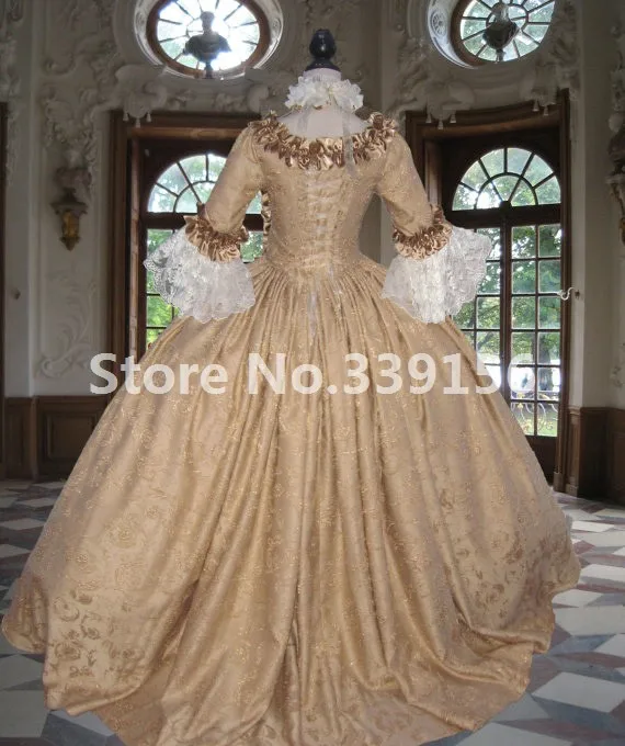 Колониальный грузинский 18th века Мария Антуанетта день суд платье французском