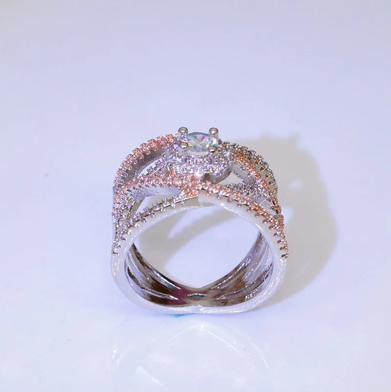 Роскошное женское кольцо с большим крестом кристально белое цирконием Женское