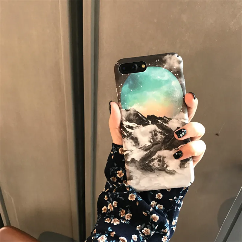 Пейзаж жесткий чехол для телефона iPhone 6 S Plus 7 плюс крышка Fundas iphone 8 X XS XR Max случаях