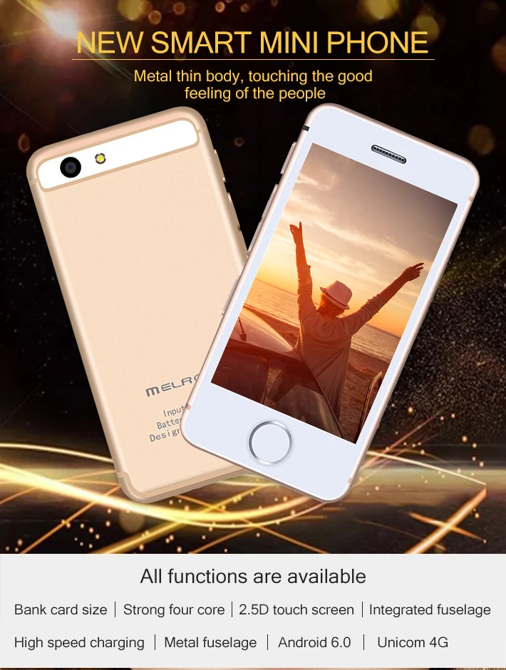 Маленький android телефон Melrose S9 S9P 3g wifi ультра тонкий мини мобильный телефон MTK6580 четырехъядерный сотовый телефон для детей