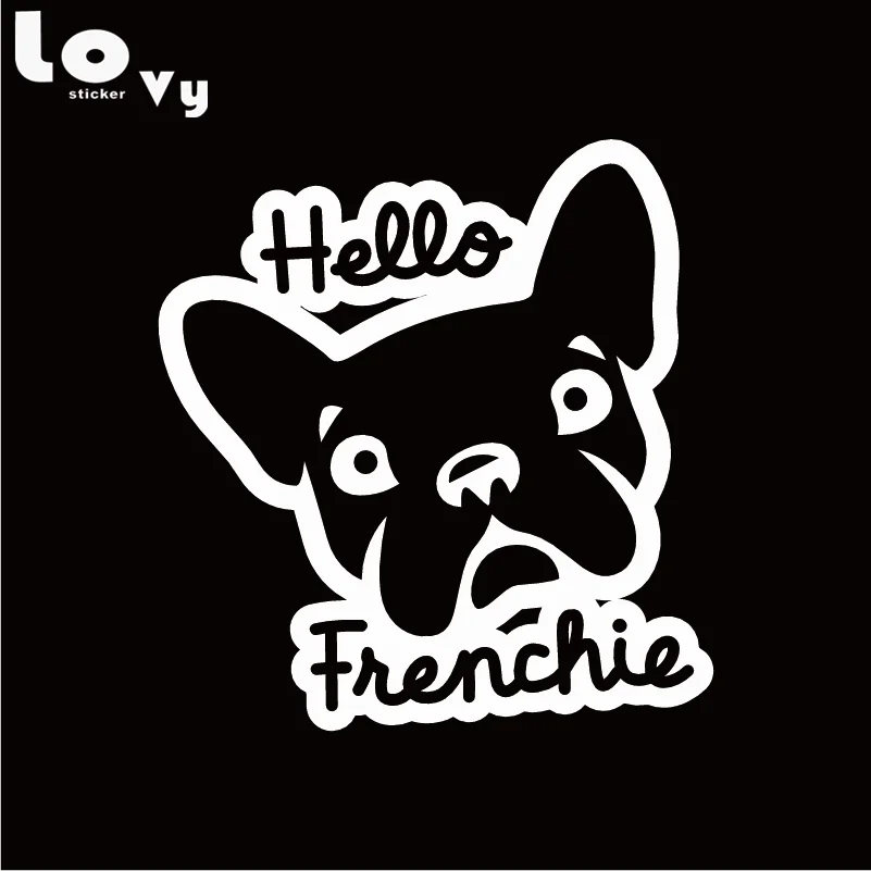 Креативная Наклейка на стену с рисунком Hello Frenchie Pet Dog Виниловая наклейка