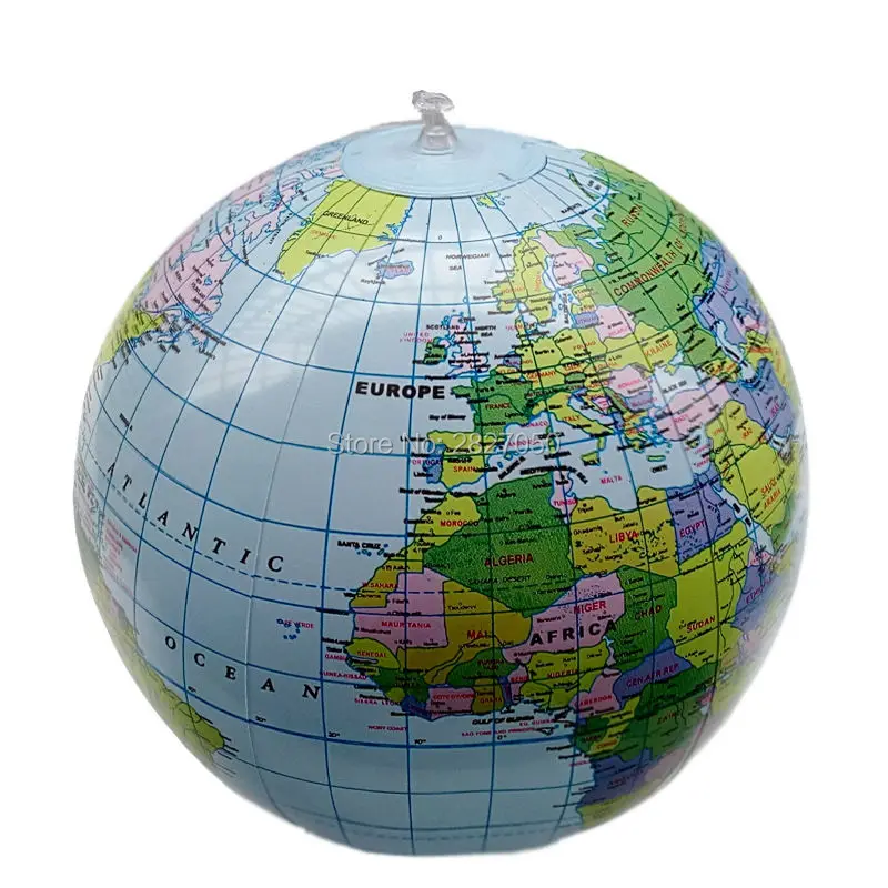 

Inflate Globe Map Inflatable Earth World Teacher Beach Ball Geography Detailed Illustration Toy
