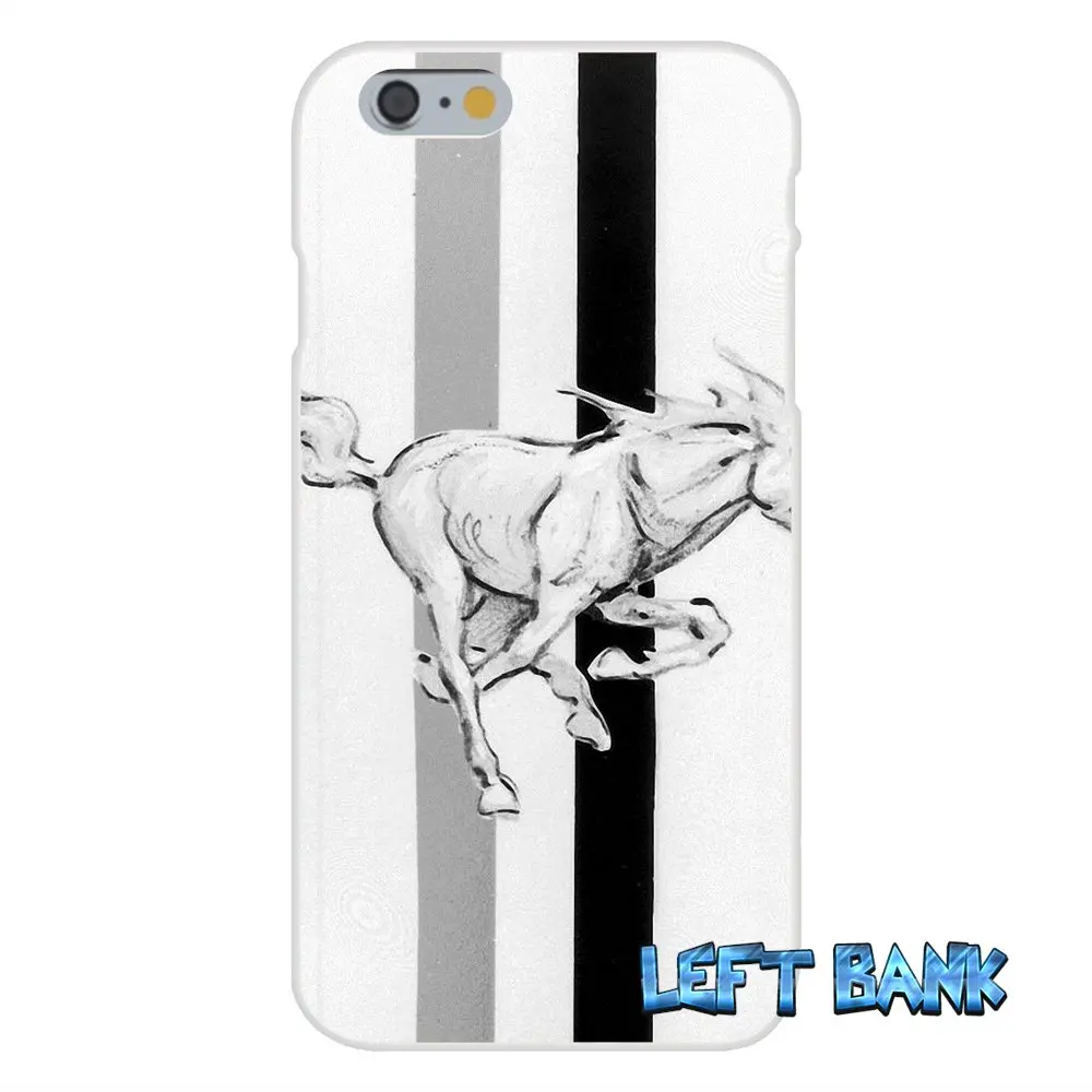 For iPhone 4 4S 5 5S 5C SE 6 6S 7 Plus Ford Mustang Logo Soft Silicone TPU Transparent Cover Case | Мобильные телефоны и