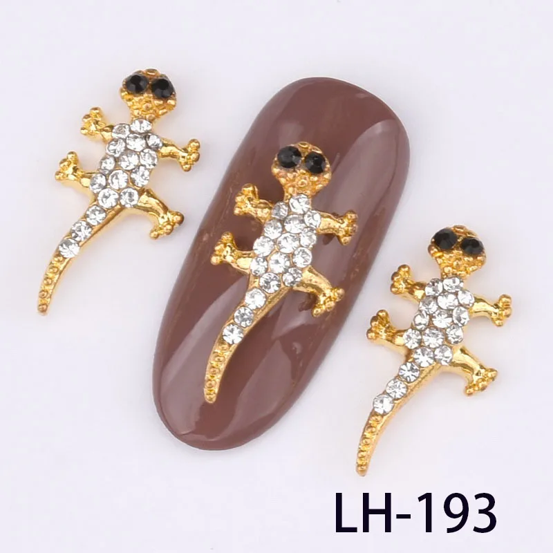 LH-193 10 шт животные 3D украшения для ногтей, змея утка бабочка лиса Сова гламурный сплав маникюрный орнамент, аксессуары для ногтей LH190-201 - Цвет: LH-193