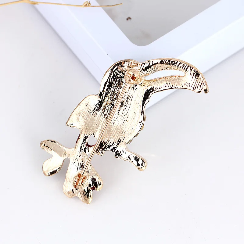 SexeMara Rhinestone Enamel Woodpecker Brooches Women's Alloy Bird Branch Brooch Pins Suits Dress Banquet Jewelry | Украшения и
