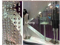 free shipping k9 crystal beads10mlot 14mm octagon bead chaincrystal glass curtain strandshomewindowdoor curtain decoration