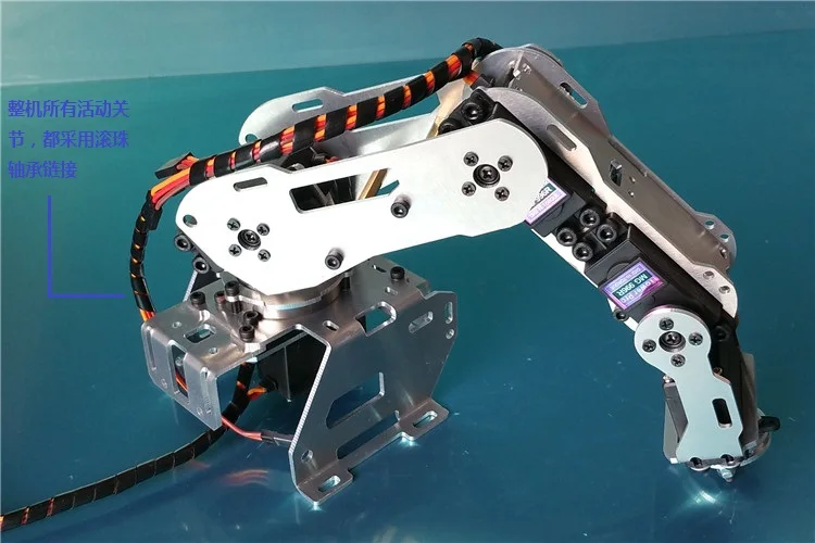 

Abb Industrial Robot Model 5 DoF Robot Arm Clamp Manipulator Frame All Aluminum Robotic Rack 5 Servos Rotating Base Rc Toy