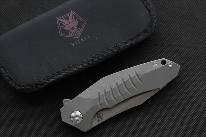 Бесплатная доставка Высококачественный нож Viteli TOP1 лезвие: S35VN (каменная мойка)