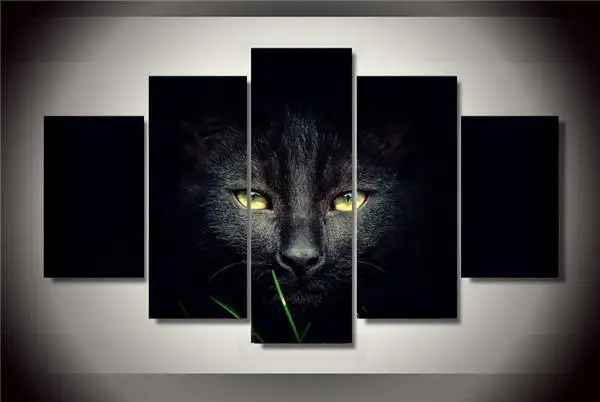 

Hd Printed Black Cat Painting On Canvas Room Decoration Print Poster Picture Canvas Free Shipping/Ny-1894 NO Framed With Framed