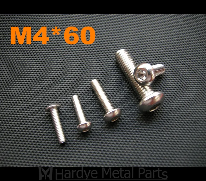 

100pcs/lot M4*60 ISO7380 Stainless steel button head socket screw