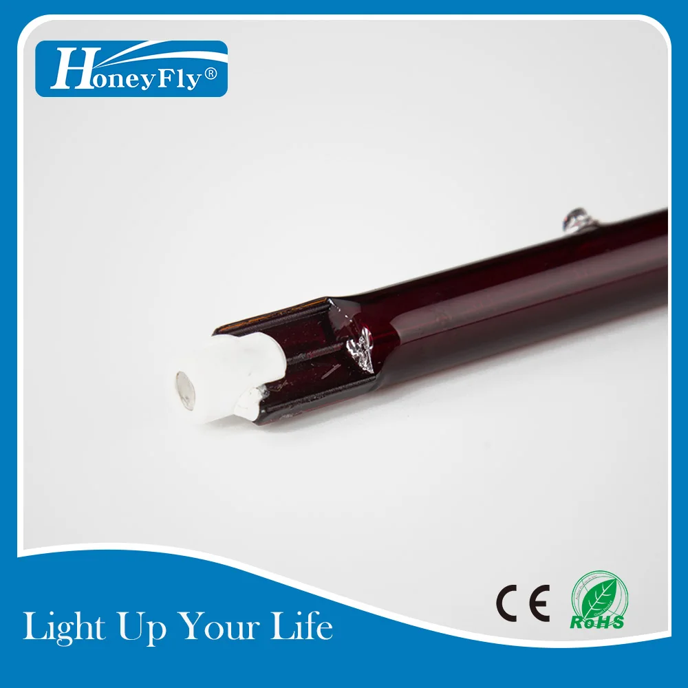 

HoneyFly 10pcs J118 220V 750W Infrared Halogen Lamp Bulbs Halogen Tube Twin Spiral for Heating Drying Quartz Tube Glass