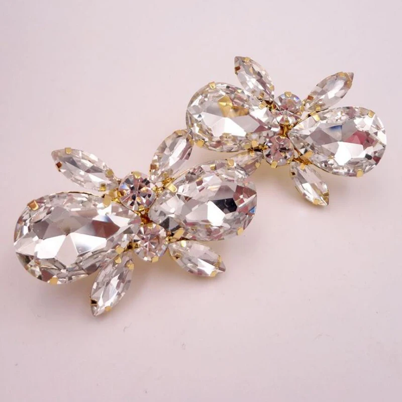 1 шт. размер как показано стекло * Смола горный хрусталь обувь цветок аппликация