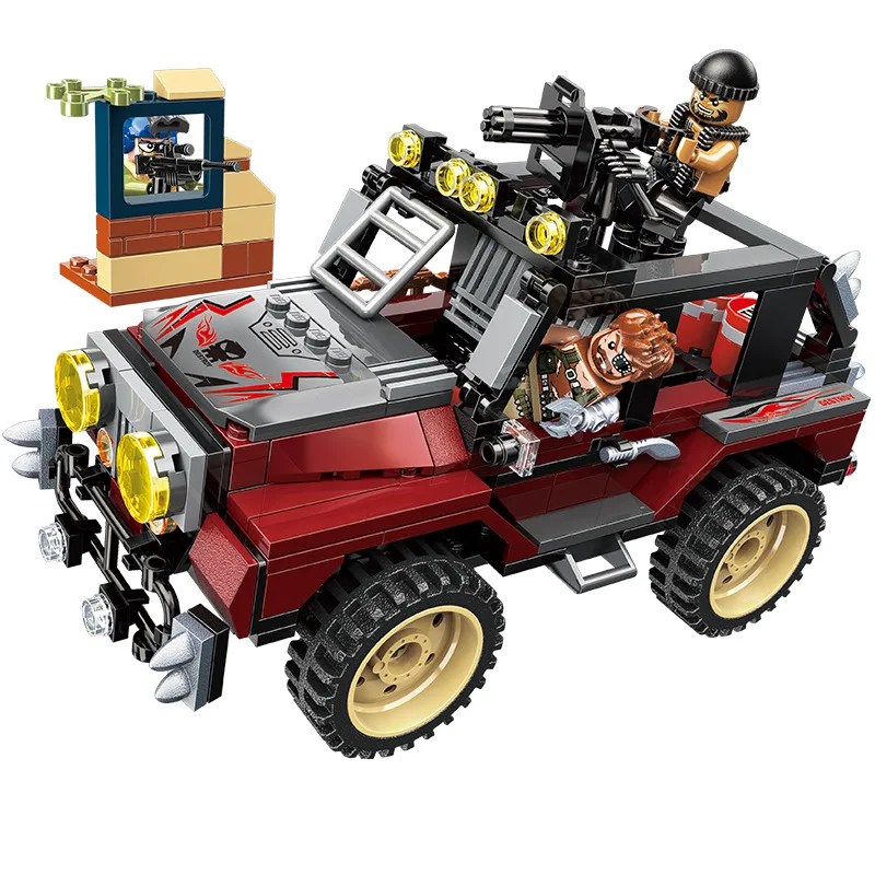 307 шт детские строительные блоки игрушки Совместимые с Legoingly city Sniper savage jeep Thunder