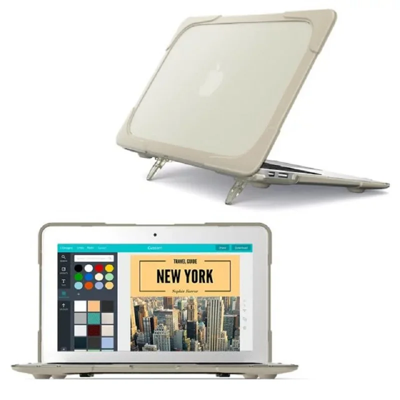 Полный защитный чехол для ноутбука Macbook Air 11 ударопрочный жесткий ПВХ держатель