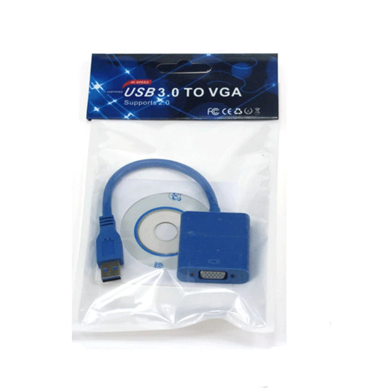 USB 3 0 к VGA Мульти дисплей адаптер конвертер внешняя видеокарта|Кабели VGA| |