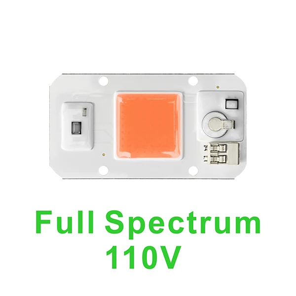Grow Light 110V 2 шт. светодиодный светильник с регулируемой яркостью 110 В 220 В TOB чип 20 Вт 30 Вт 50 Вт смарт IC светодиодный светильник с бусинами для наводнения Точечный светильник DIY дневной холодный теплый белый светильник для выращивания - Испускаемый цвет: Grow Light 110V