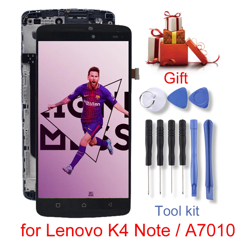 ЖК экран и дигитайзер Полная сборка с рамкой для Lenovo Z5/Vibe K5 A6020A40/K3 Note/K50