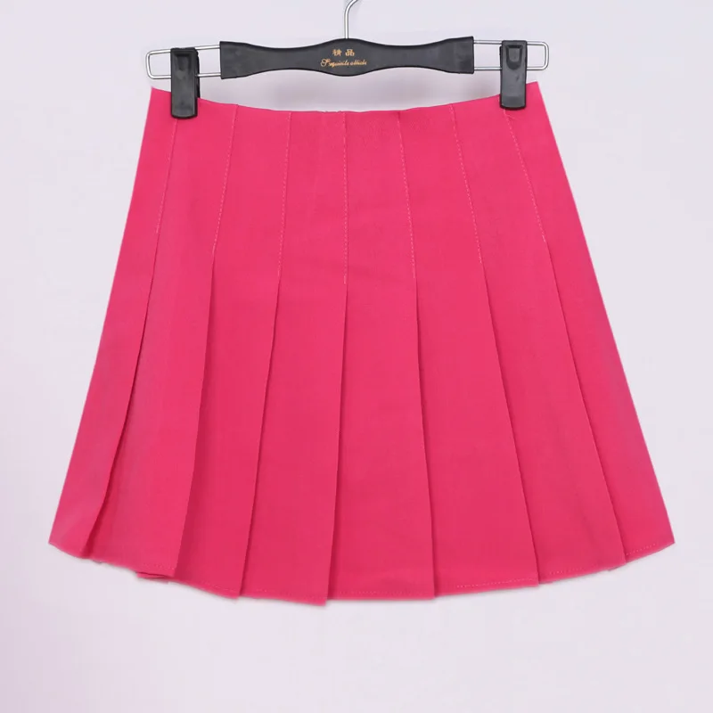 Корейская школьная юбка с высокой талией короткая средней длины для девушек в