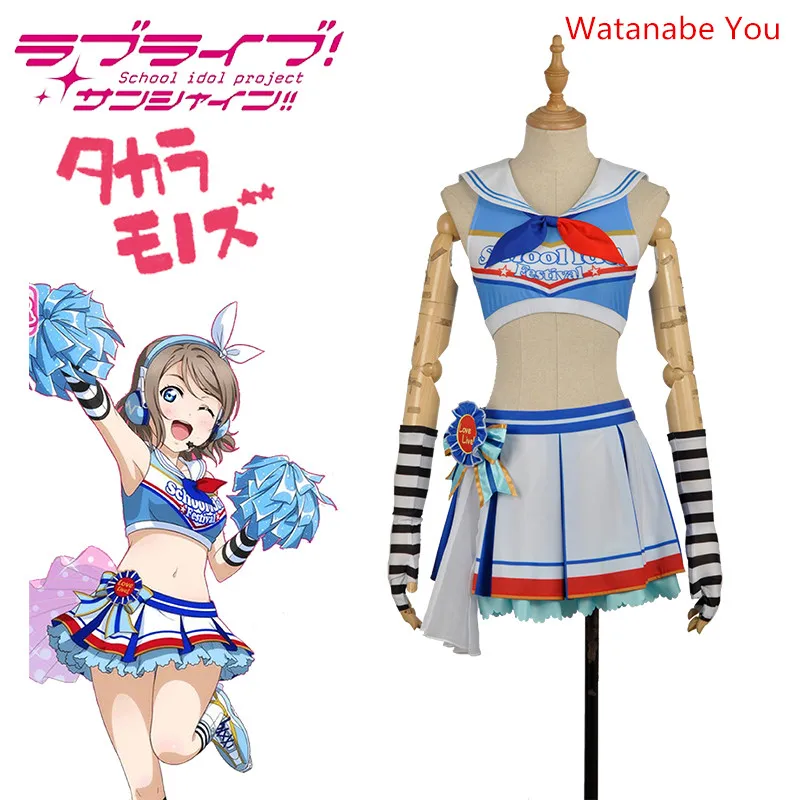 

Аниме LoveLive!Sunshine! Костюм для косплея васинабе из серии «растягивающая команда» по индивидуальному заказу, любой размер