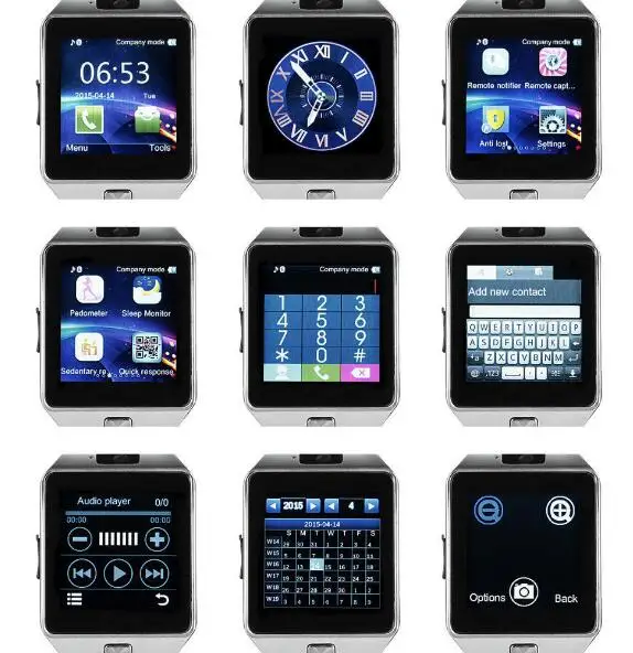 Умные часы DZ09 золотые оранжевые белые черные умные Bluetooth для IOS Android Iphone sim карта