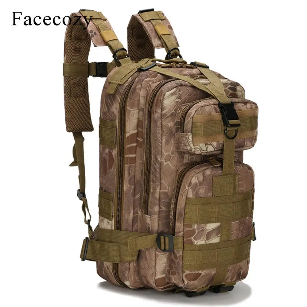 Jungle Python Fecocozy Открытый походный военный тактический рюкзак камуфляж 600D нейлон треккинг путешествия Кемпинг Сумка 25-30L спортивный рюкзак - Цвет: Jungle Python