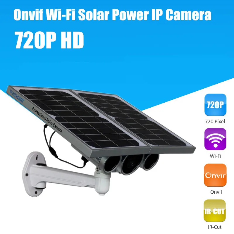 WANSCAM 720 P Солнечной Энергии Камеры Наблюдения Встроенный Аккумулятор AP Onvif P2P
