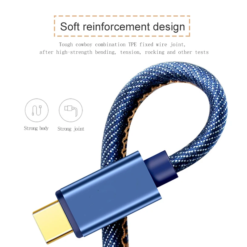 Ковбойский Плетеный позолоченный штекер кабель для быстрой зарядки Micro usb type C кабели для Samsung sony Xiaomi huawei usb зарядное устройство