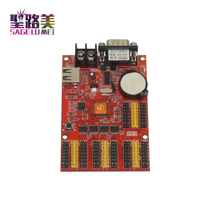 HD S63 управления lerUSB Disk Serial 232 порты связи одного цвета P10 Открытый P8 светодиодный