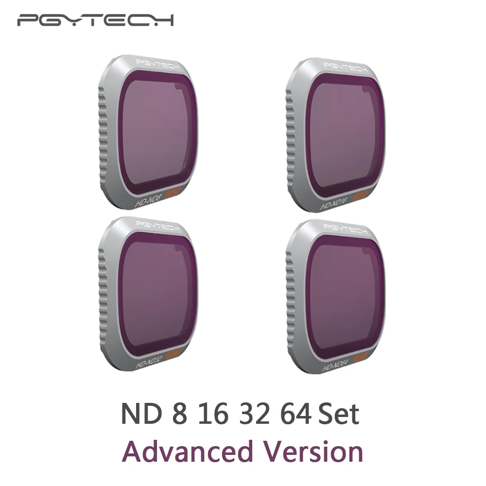 PGYTECH усовершенствованная версия ND8 + 16 32 64 фильтр Kit DJI Mavic 2 Pro Drone Камера объектив