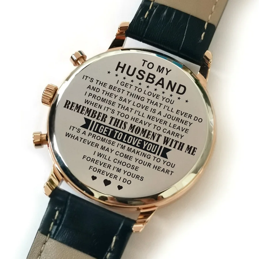 K4427 K4400-4 с гравировкой для моего мужчины часы Роскошные модные кожаные мужские часы Стальные часы мужские 30 м водонепроницаемые деловые часы для отдыха подарок - Цвет: K4427