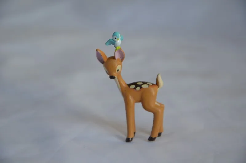 Bambi фигурка оленя игрушка Bambi Thumper цветок белка бабочка животное модель куклы мини мультфильм