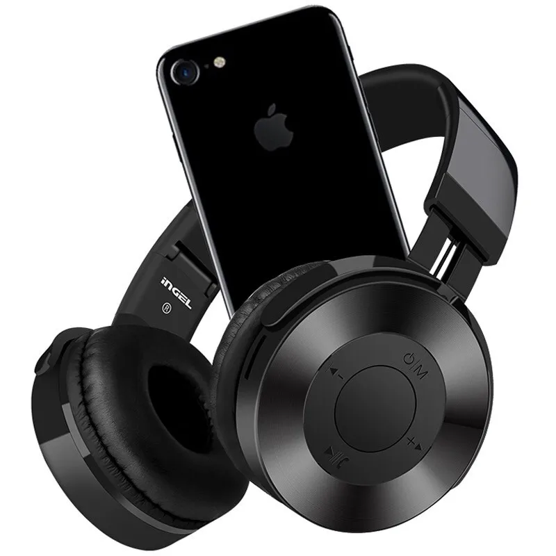 Bluetooth Headphone Headset Gold Wireless Sport with Microphone for iPhone Stereo Portable Headphones | Электроника