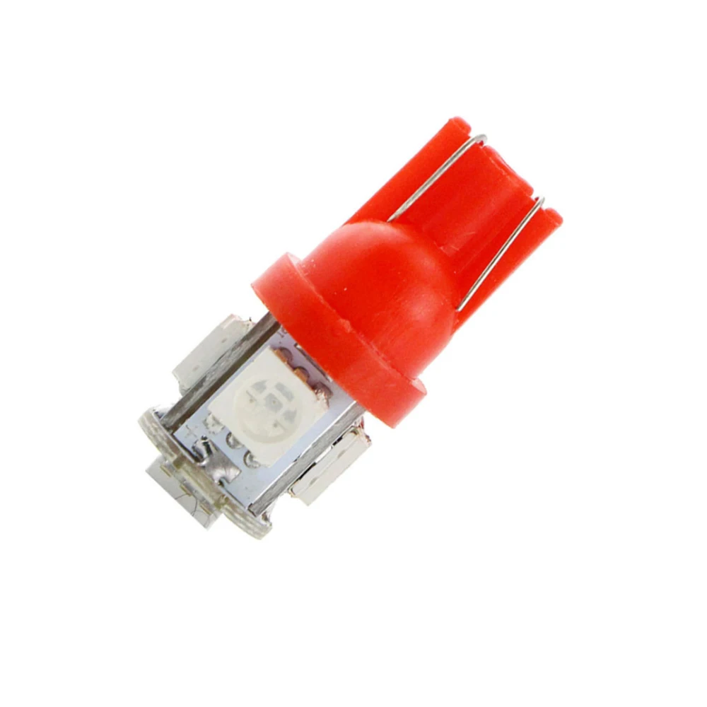 Dozzlor 10 шт. DC12V T10 5050 5SMD 5 Вт светодиодная лампочка мини сигнальная индикация
