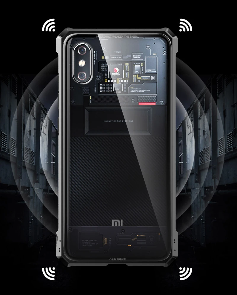 Для Xiaomi mi 8 чехол Роскошный Жесткий металлический алюминиевый сплав прозрачное стекло Броня противоударный чехол для телефона mi 8 Explorer чехол