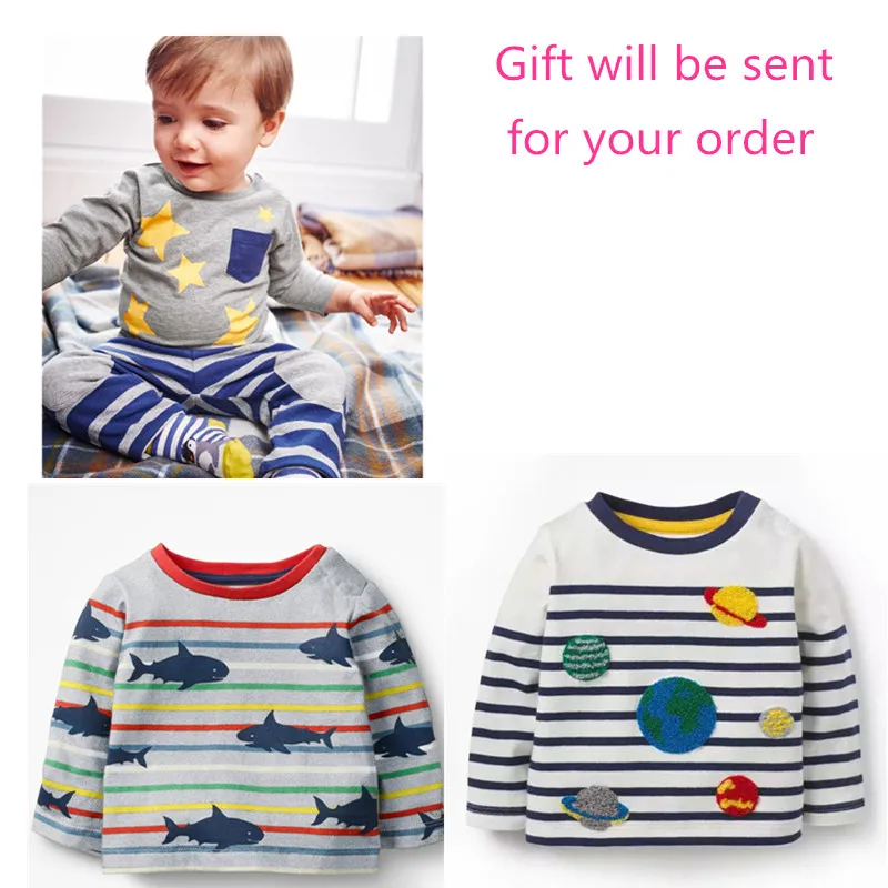 Модная футболка детская одежда с длинными рукавами и карманами для мальчиков