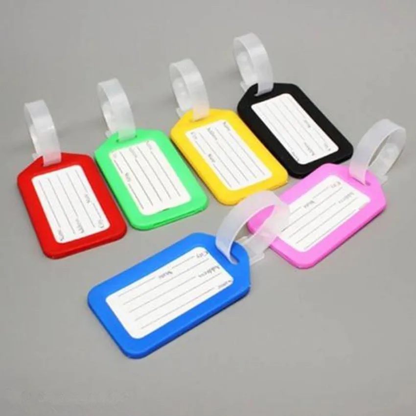 Hot 10X Travel Luggage Bag Tag Name Address ID Label Plastic Suitcase Baggage Tags | Дом и сад