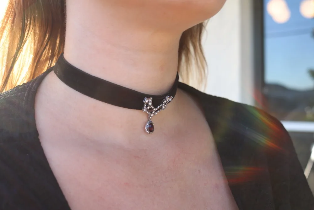 Ожерелье-чокер женское с кристаллами в виде капли воды | Украшения и аксессуары
