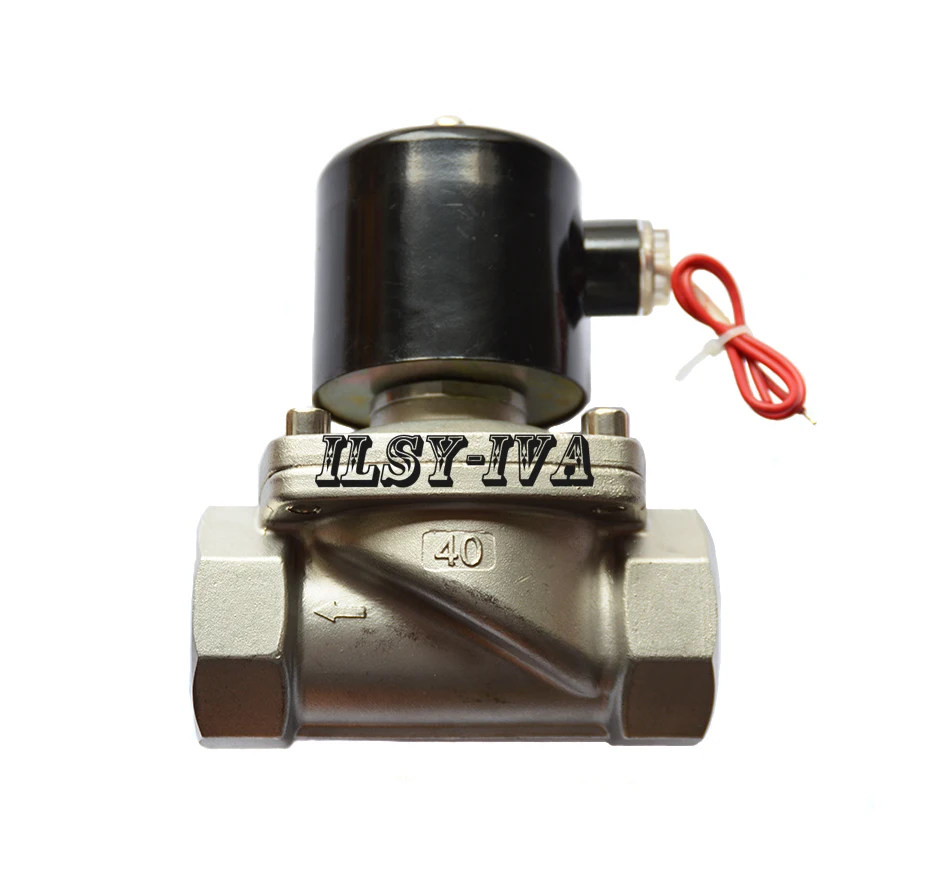G1 1/2 &quotдвухходовой клапан двигателя из нержавеющей стали DN40 DC12V DC24V нормально