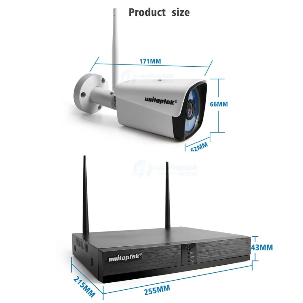 4CH 1080P комплект беспроводной системы видеонаблюдения H.265 NVR 2MP WIFI IP камера Открытый