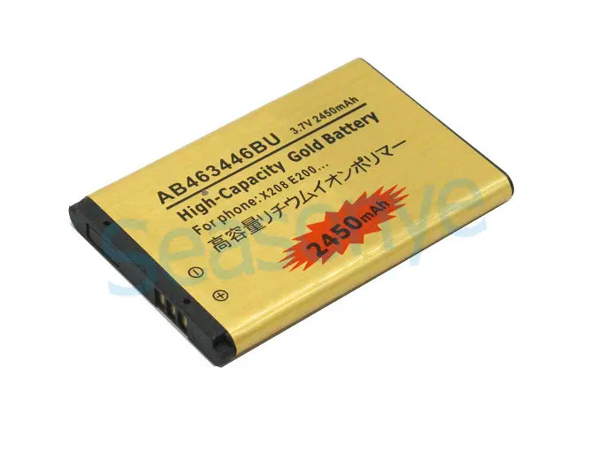 10 шт./лот 2450 мАч AB463446BU Золотая сменная батарея для Samsung SGH E251 E258 E350 E428 E500 E900 E908 M620 C512