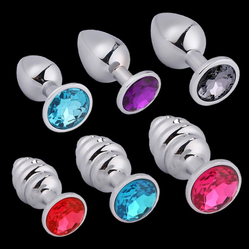 Metal Crystal Anal Plug Stainless Steel Booty Beads Jewelled Butt Sex Toys Products for Men Couples Smooth Touch | Красота и здоровье