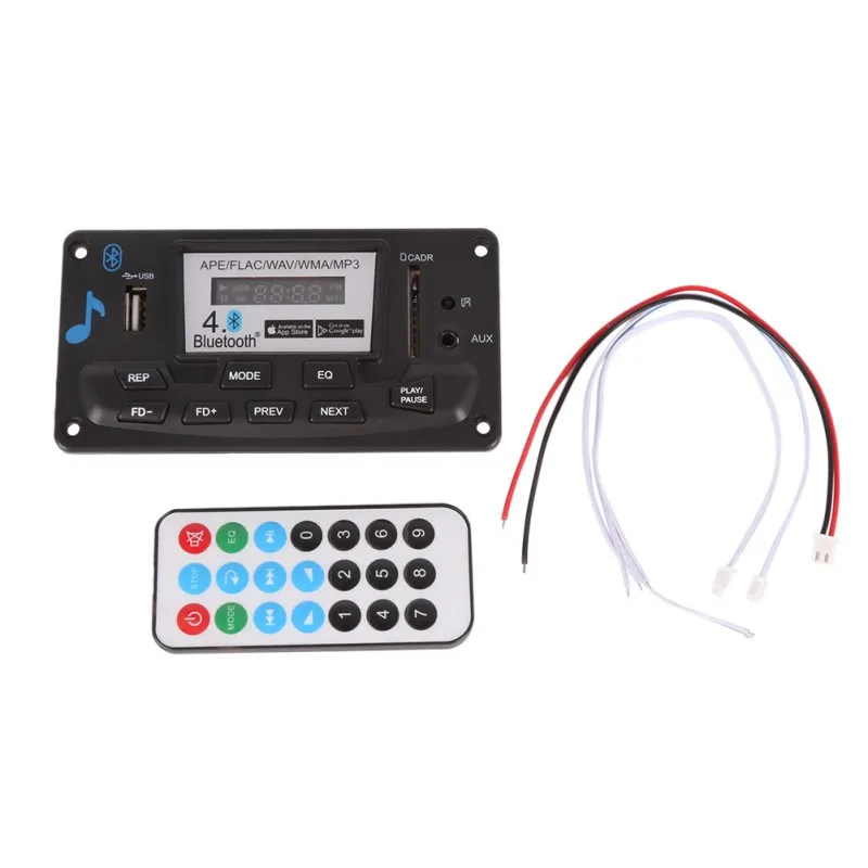 Новый модуль платы декодирования Bluetooth светодиодный 12 В DIY USB/SD/MMC APE FLAC WAV декодер