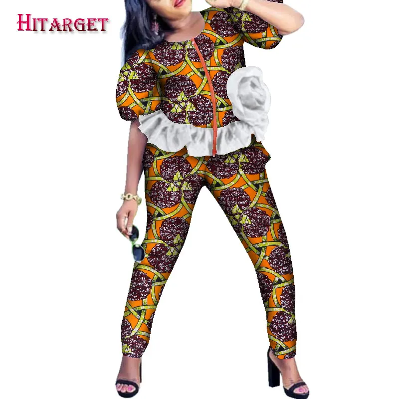 

2019 Autumn women clothing set dashiki african Women Set Fashion top and pants suit for women african clothes for women WY3529