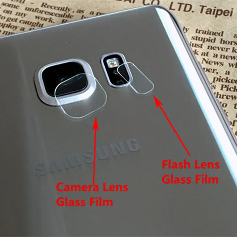 50x объектив для задней камеры + вспышка гибкое закаленное стекло Samsung Galaxy S6 S7 Edge
