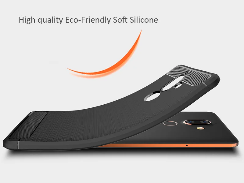 Чехол из углеродного волокна для Nokia 7 Plus матовая защитная накладка ТПУ |