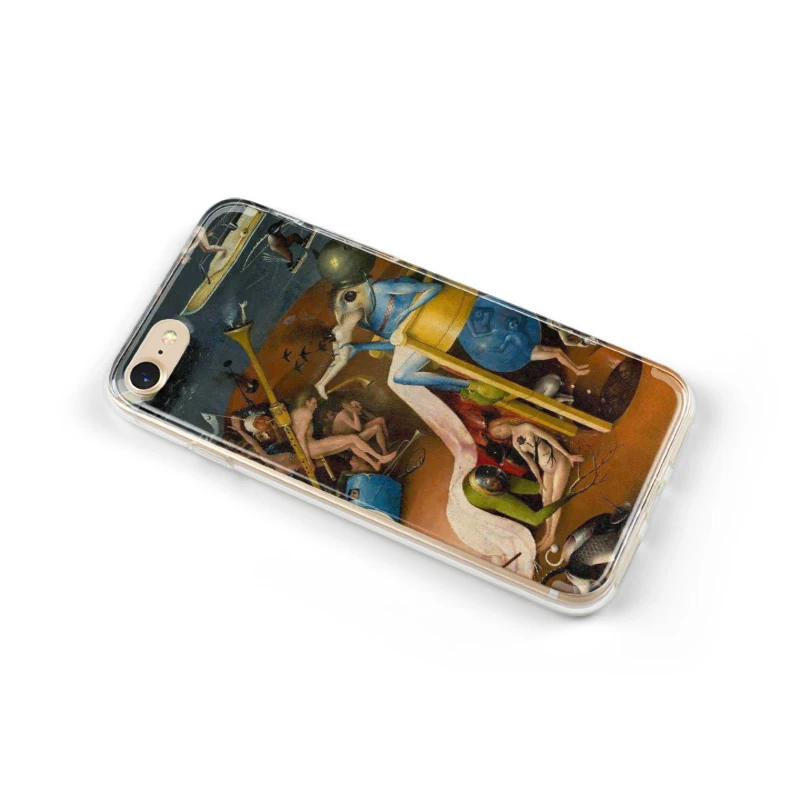 Черный Hieronymus Bosch чехол с рисунком Мягкий ТПУ силиконовый чехол для телефона чехол для iPhone XS Max XR 7 8 6 6S Plus 5S 5 SE 5C iPod Touch 6 5 - Цвет: Черный